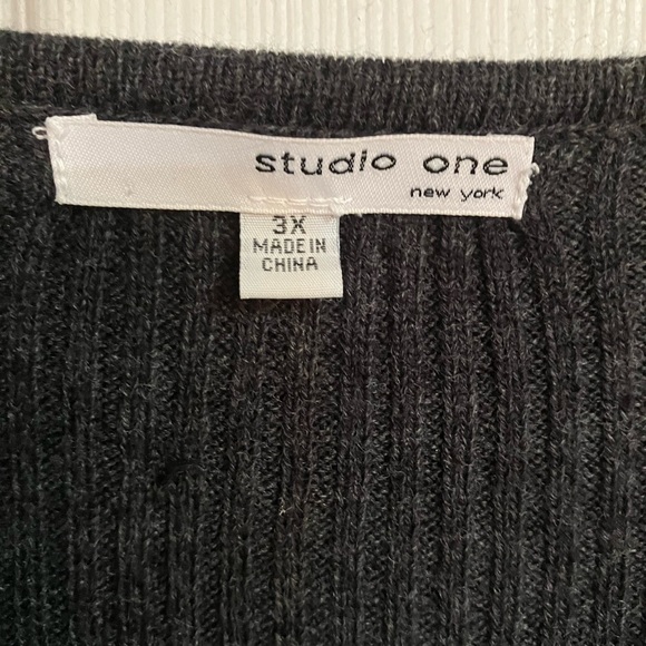 Deep Charcoal Gray Sweater Dress - Picture 3 of 5